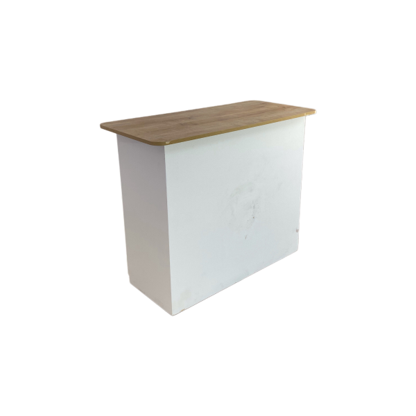 Ahşap Tablalı Beyaz Ahşap Desk 100x108x60 - Görsel 2