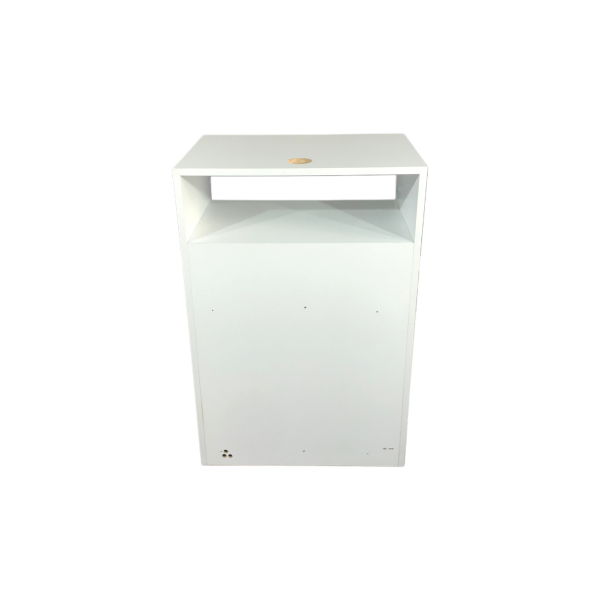 Beyaz Ahşap Raf Tablalı Kapaklı Desk 95x65x45