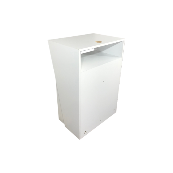 Beyaz Ahşap Raf Tablalı Kapaklı Desk 95x65x45 - Görsel 2