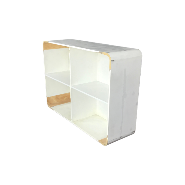 Beyaz Ahşap Radüslü Raflı Desk 105x150x45 - Görsel 6