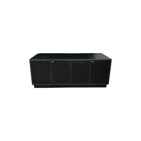 Siyah Ahşap Kapaklı Desk 75x190x80