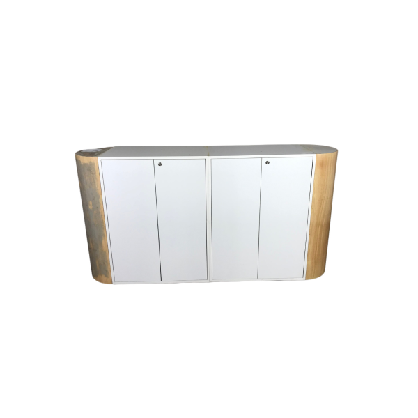 Beyaz Ahşap Radüslü Kapaklı Desk 100x195x45 - Görsel 4