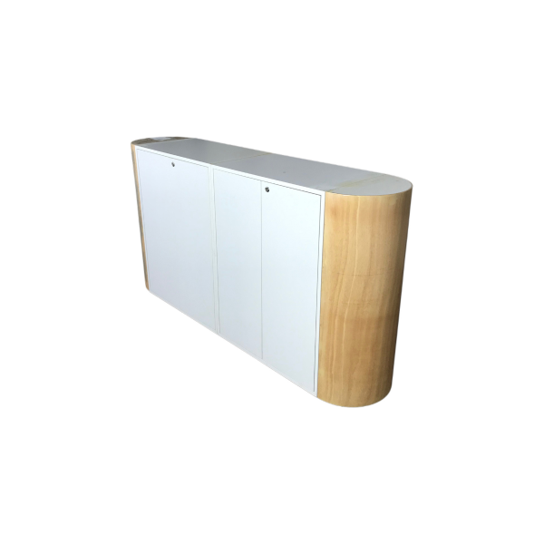 Beyaz Ahşap Radüslü Kapaklı Desk 100x195x45 - Görsel 2