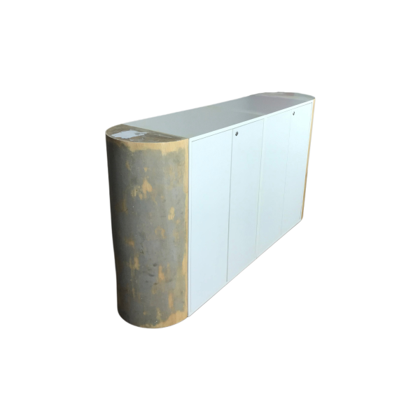 Beyaz Ahşap Radüslü Kapaklı Desk 100x195x45 - Görsel 3